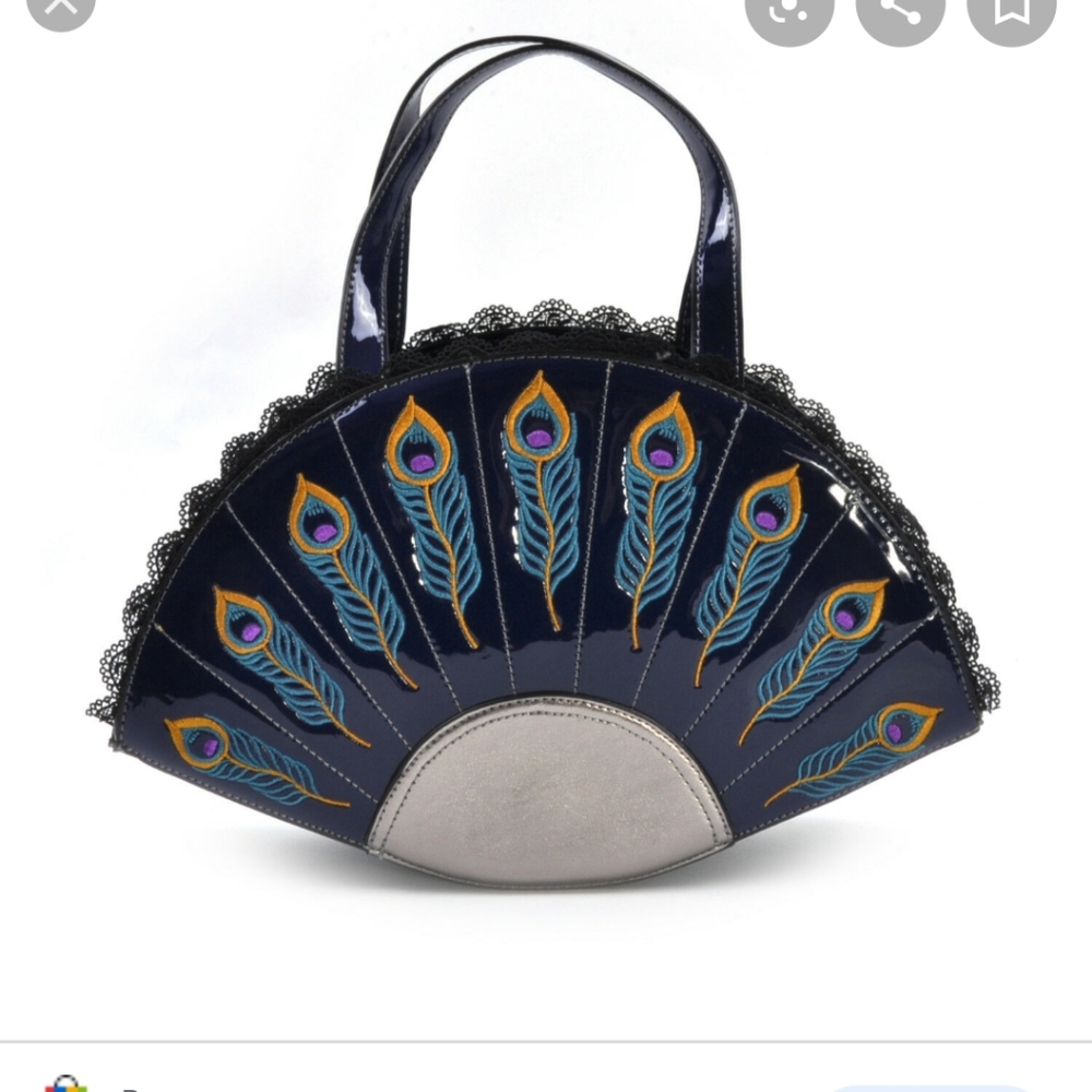 Dancing Days Navy Peacock Purse